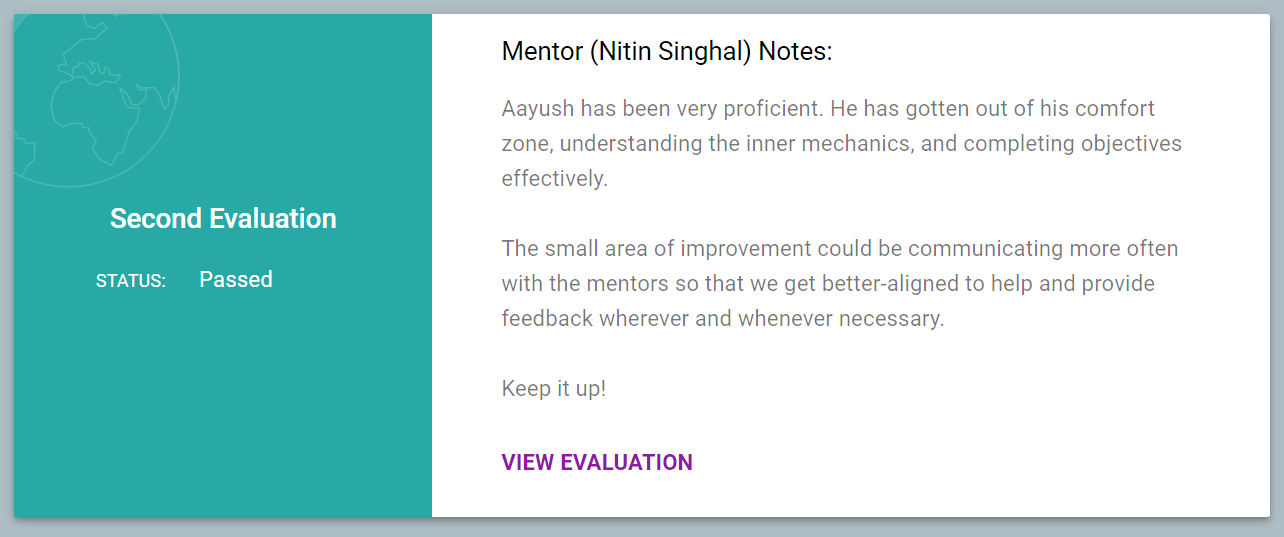 Second Evaluations
